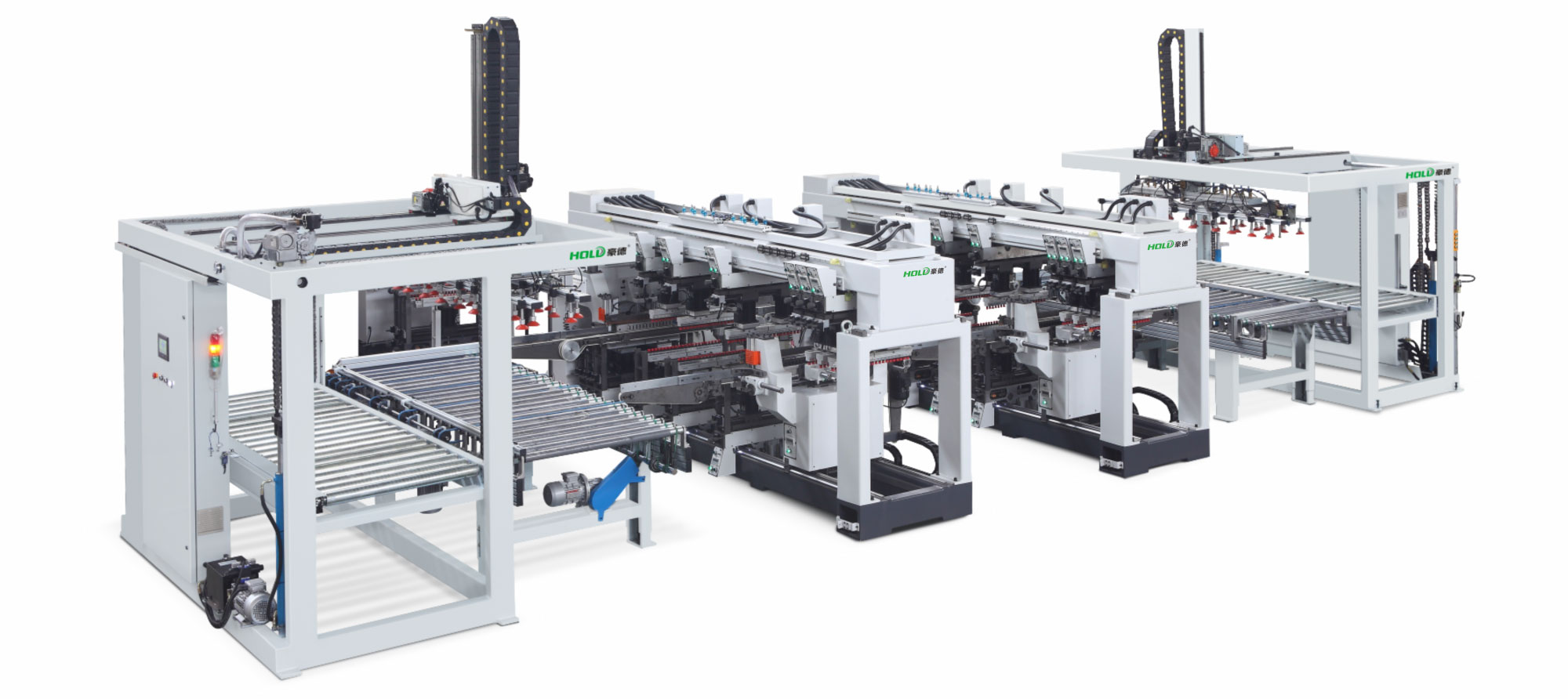 Automatic drilling production line